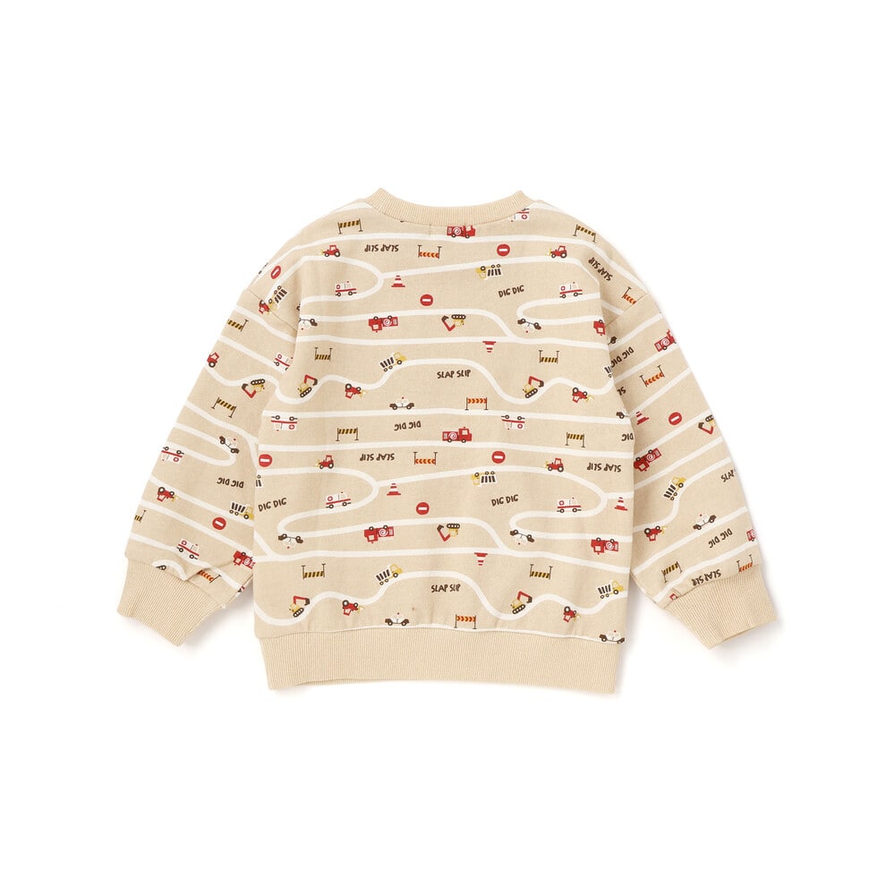 デニムカンガルーポケット付きトレーナー(80~130cm) オフホワイト系 80cm