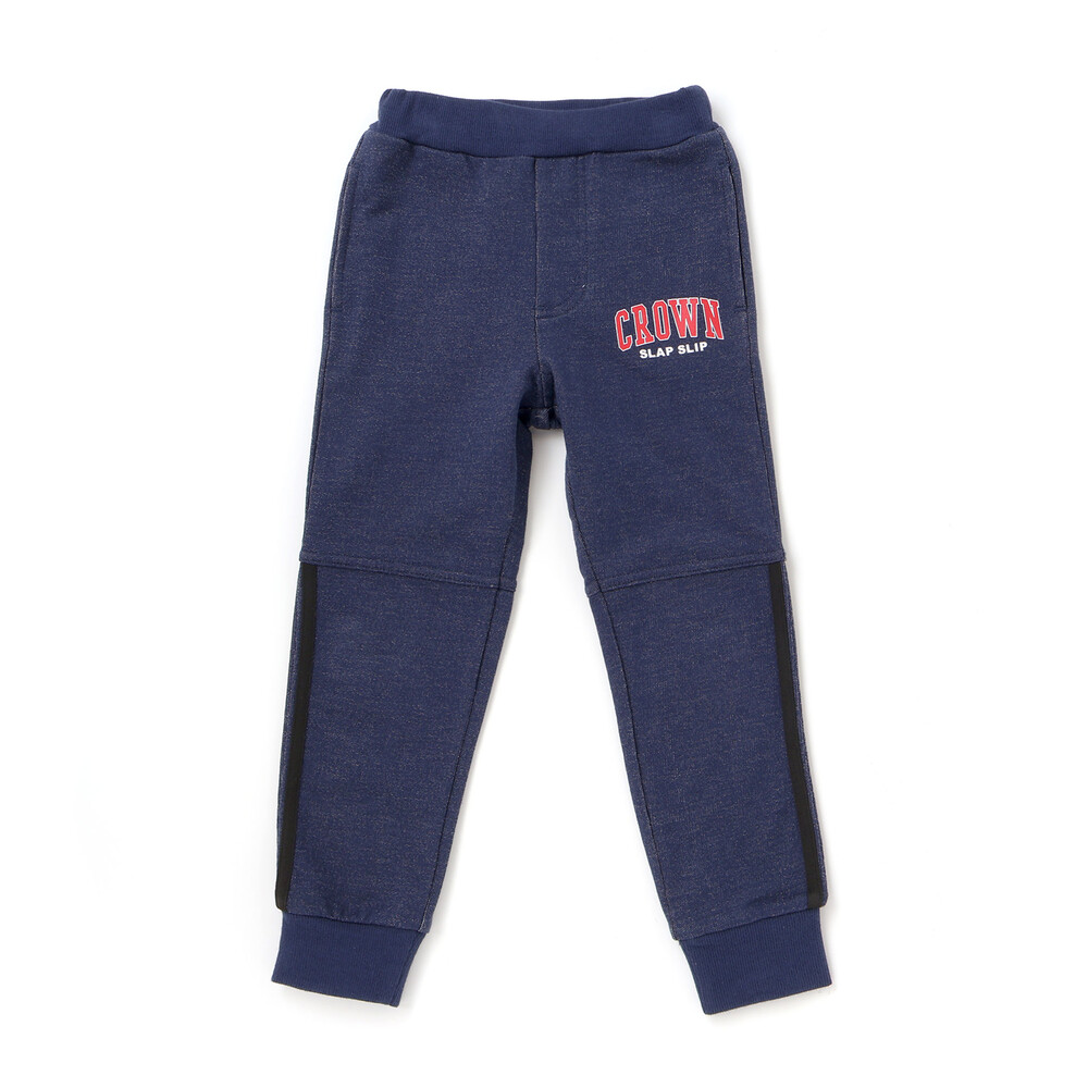 切替サイドラインロングパンツ(80~130cm) ネイビー 80cm