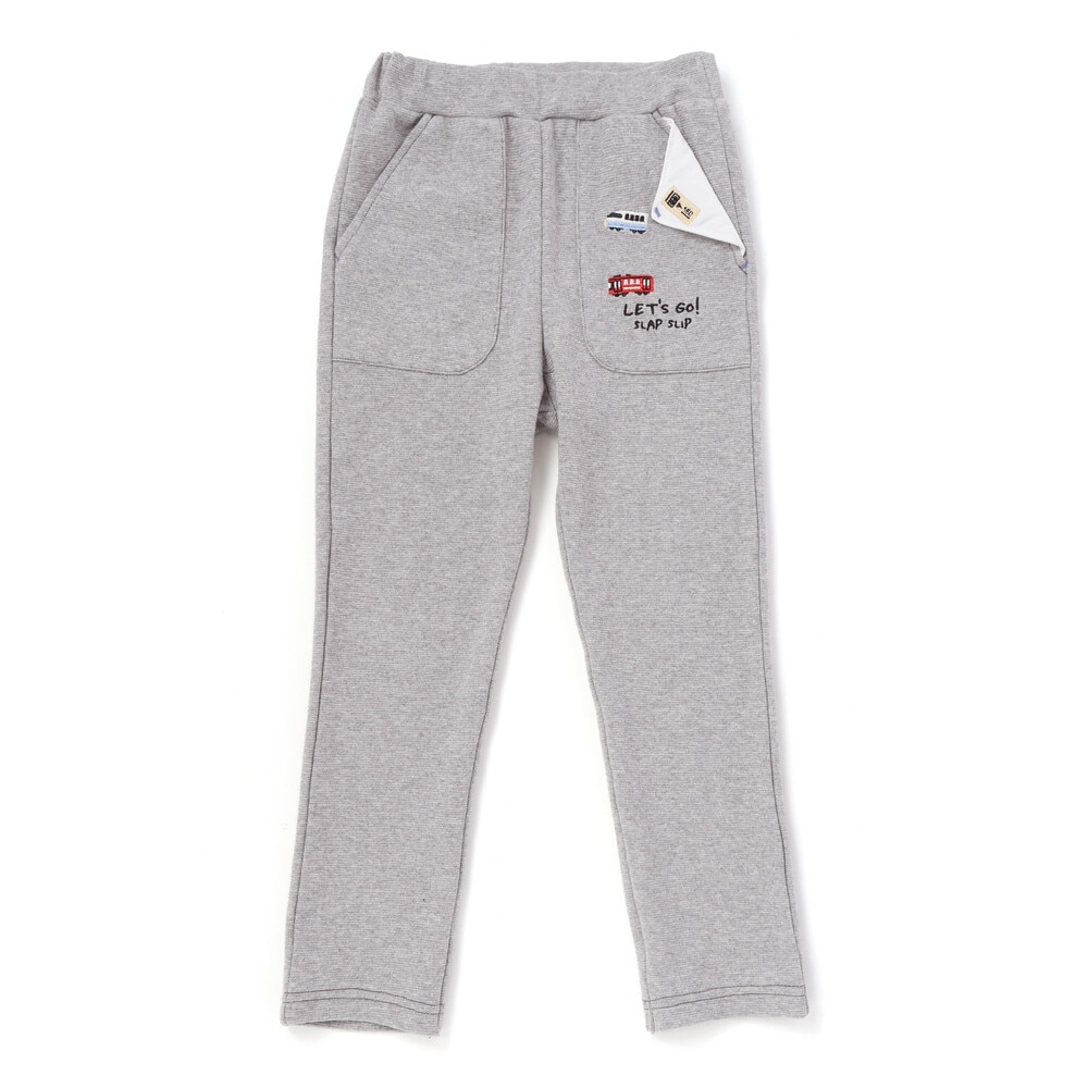 ポケットひょっこりモチーフパンツ(80~120cm) グレー 80cm