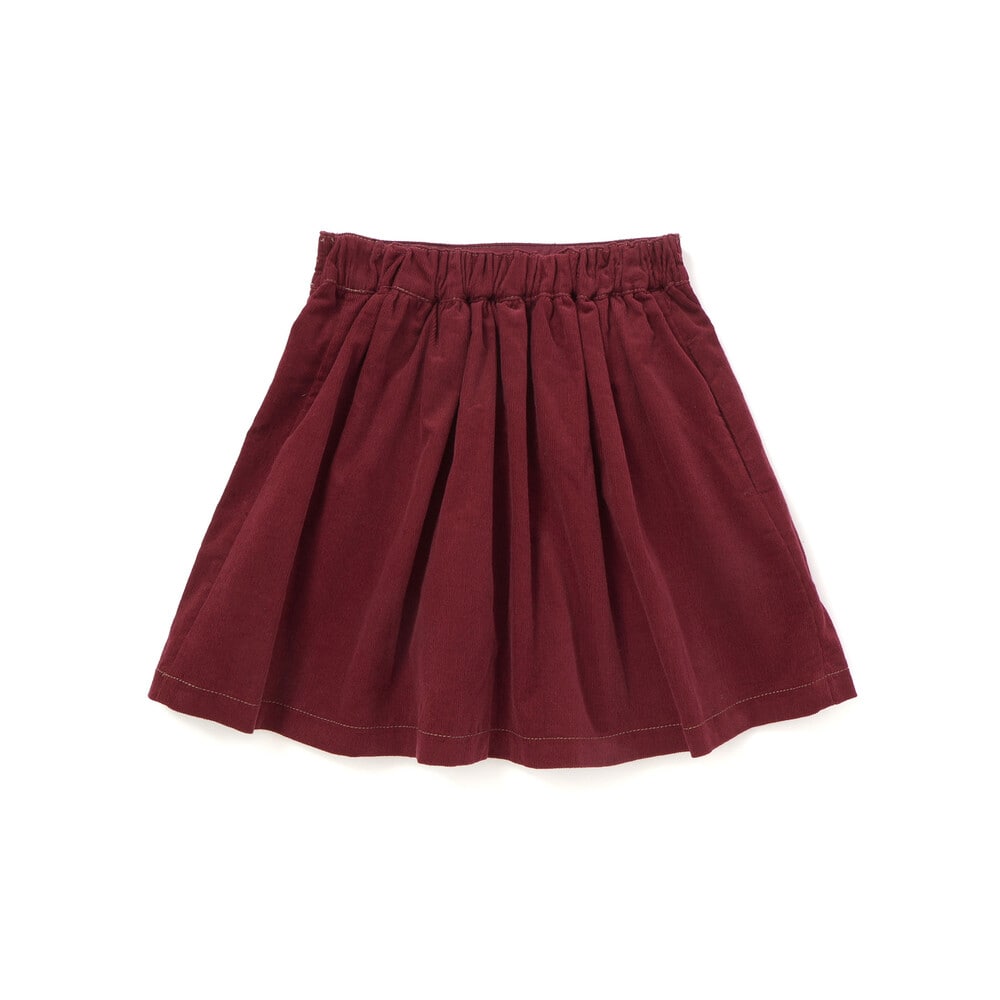 プリーツコーデュロイスカパン(90~130cm) ネイビー 90cm