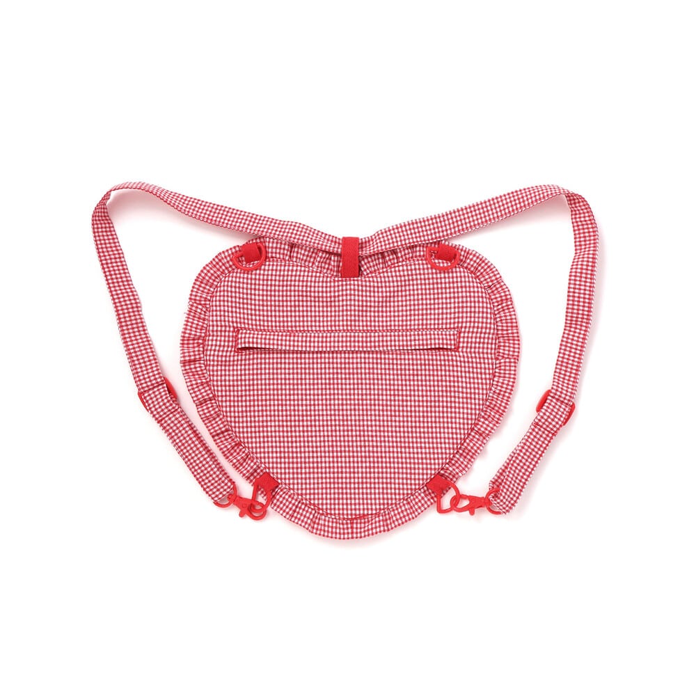 【SWIMMERxサンリオキャラクターズxSLAPSLIP】フリル付きハートリュック レッド系 ワンサイズ