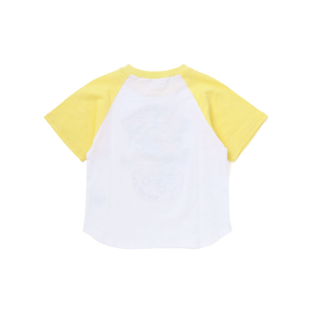はらぺこ恐竜ラグラン半袖Tシャツ(80~130cm) ホワイト 80cm