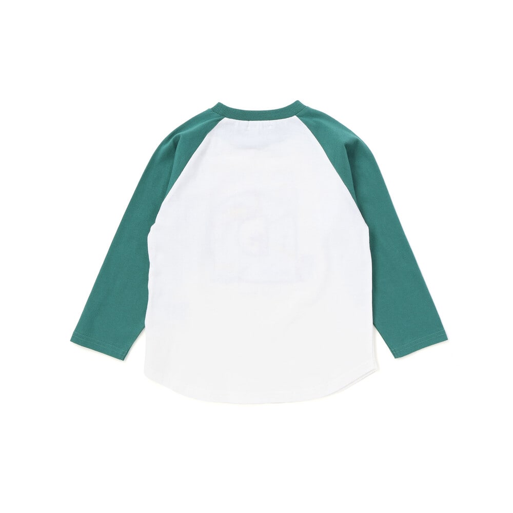 ロゴパッチ刺しゅうラグラン長袖Tシャツ(80~130cm) グリーン 80cm