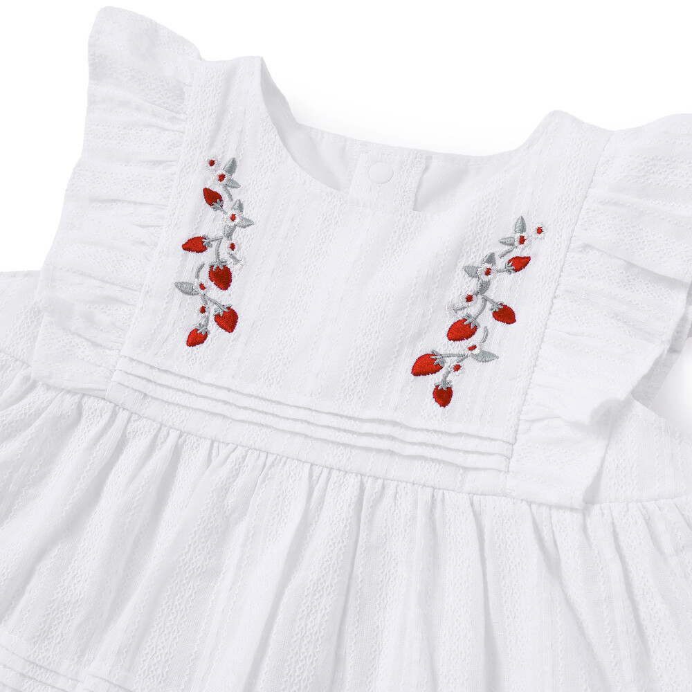 ピンタックティアードワンピースブルマ付きセットアップベビー(70~80cm) ホワイト ワンサイズ