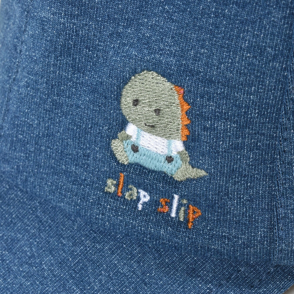 クマ恐竜立体モチーフキャップベビー(46~48cm) ネイビー(恐竜) 46cm