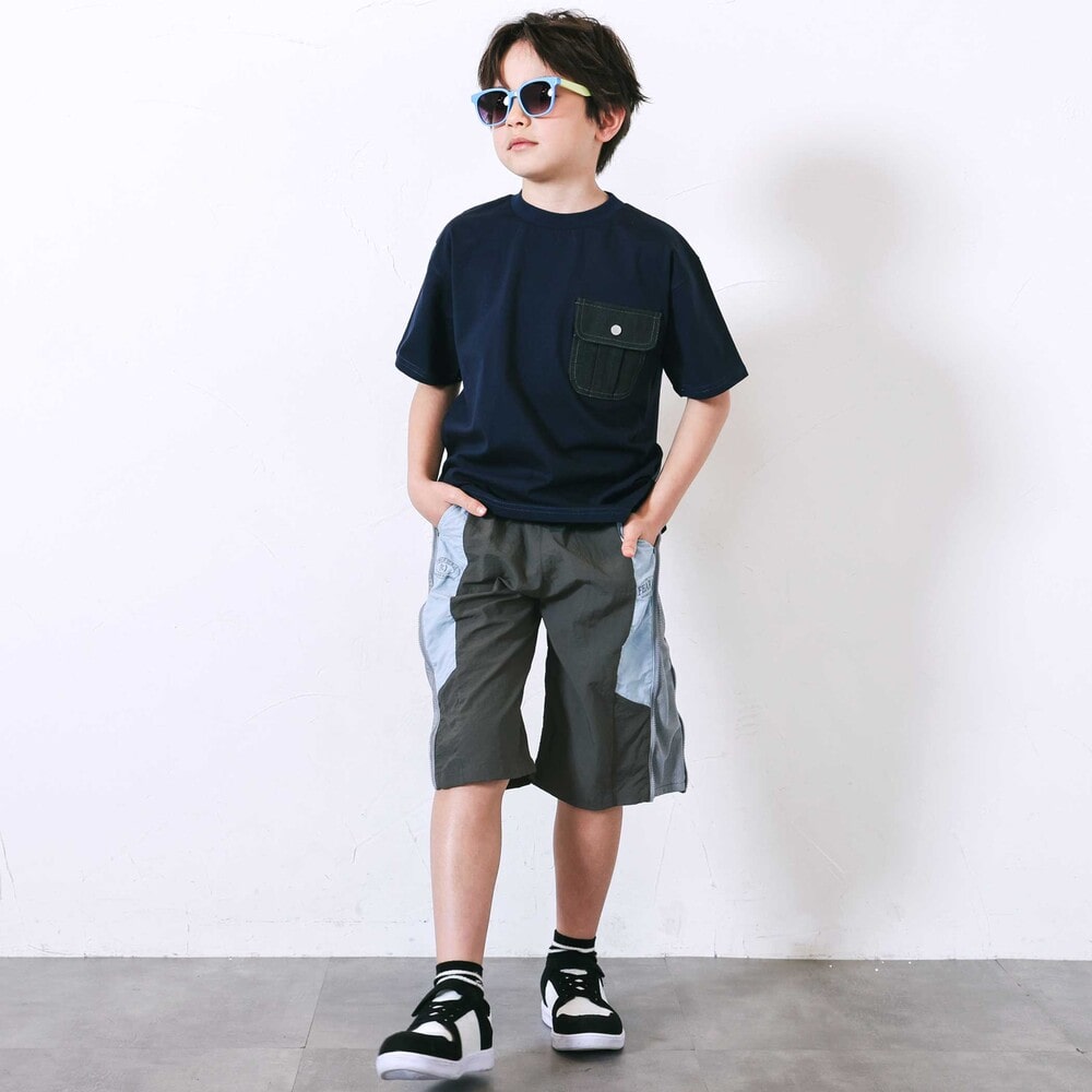 デニムポケット・ピグメントカレッジTシャツ(110~150cm) ベージュ 110cm