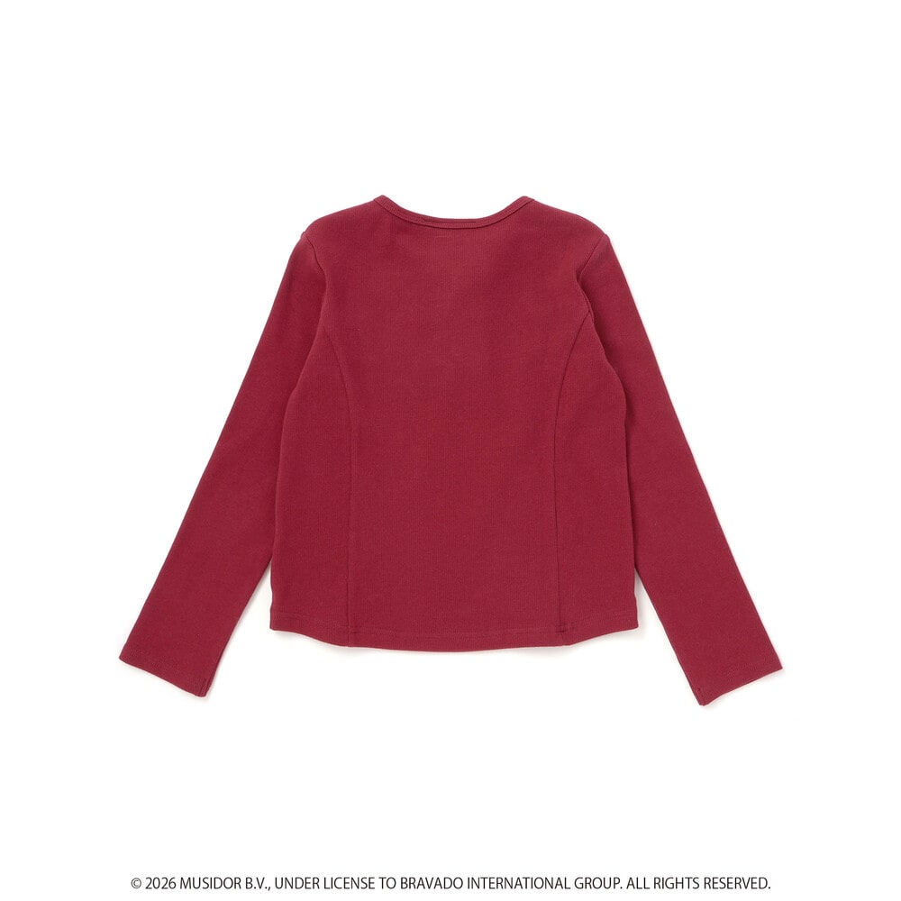 【ザ・ローリング・ストーンズxNEXCHIC】編み上げリブTシャツ(110~150cm) レッド 110cm