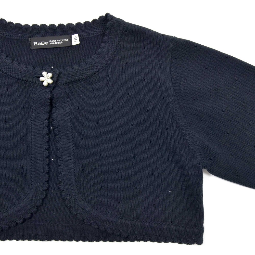 ニットボレロカーディガン(110~130cm) ネイビー 110cm