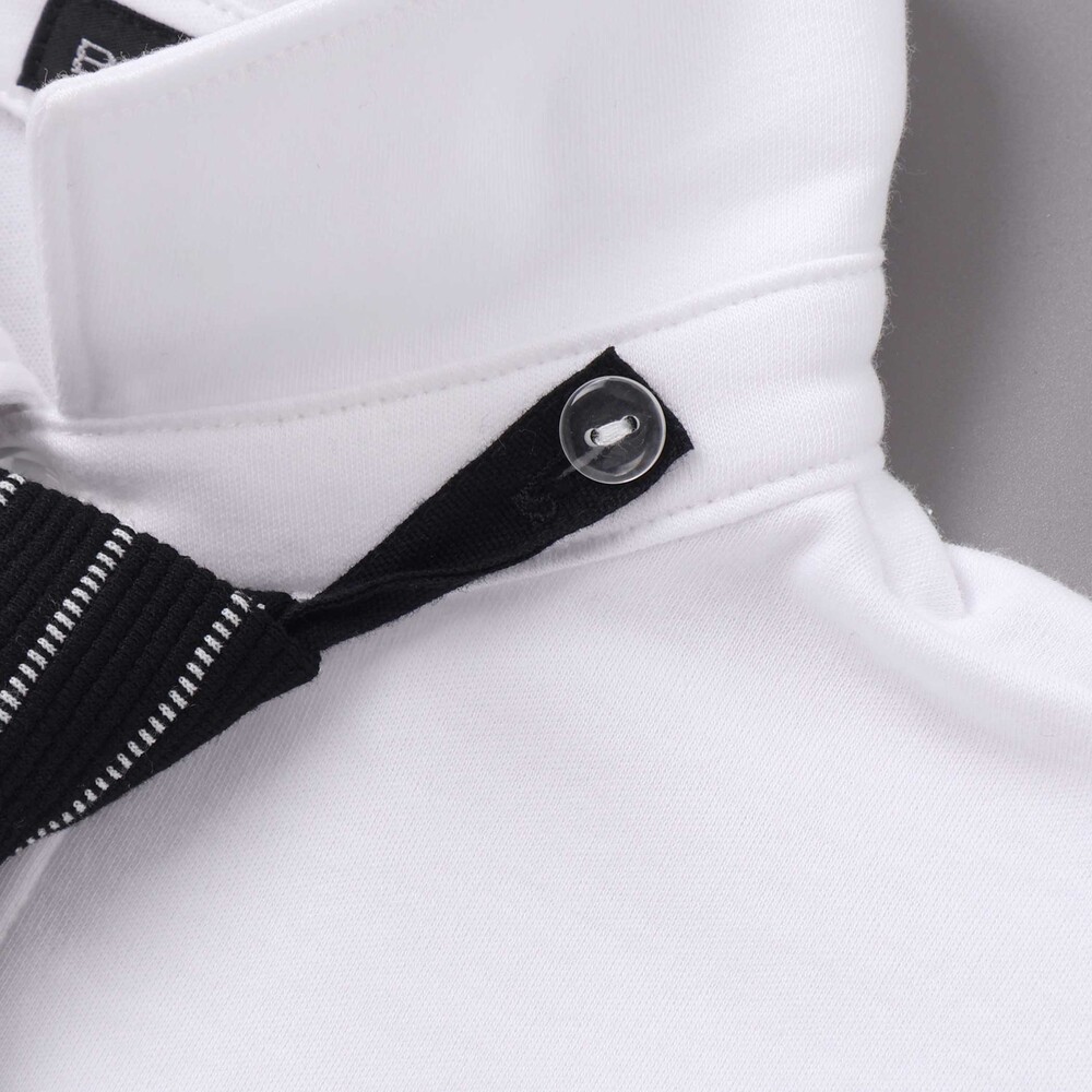 ニットタイ付きスムースストレッチ長袖シャツ(90~140cm) ホワイト 100cm