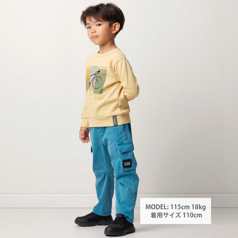 サイクルグラフィックプリントトレーナー(90~150cm) イエロー 90cm