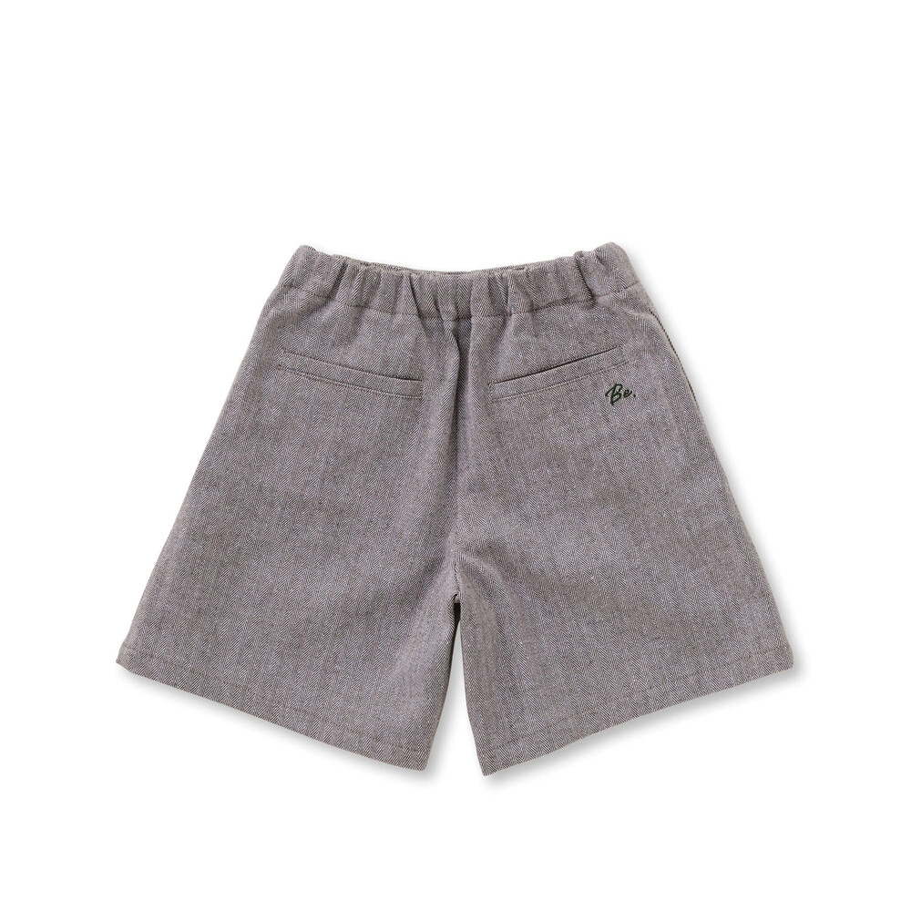 ヘリンボンダブルボタンキュロットパンツ(90~150cm) ブラウン 90cm