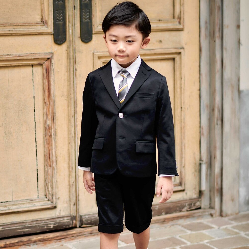 モクロディ裾ダブルハーフパンツ(110~130cm) ネイビー 110cm