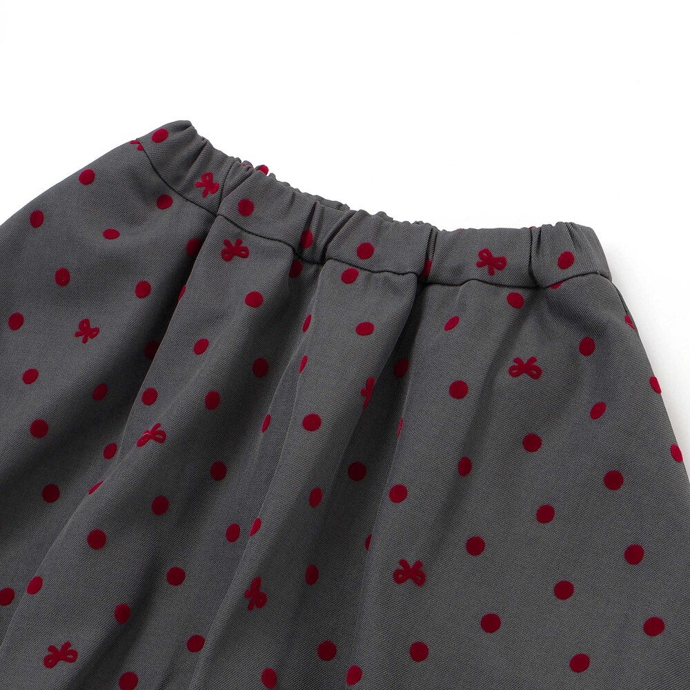 フロッキープリントドットバルーンスカート(100~140cm) グレー系 100cm