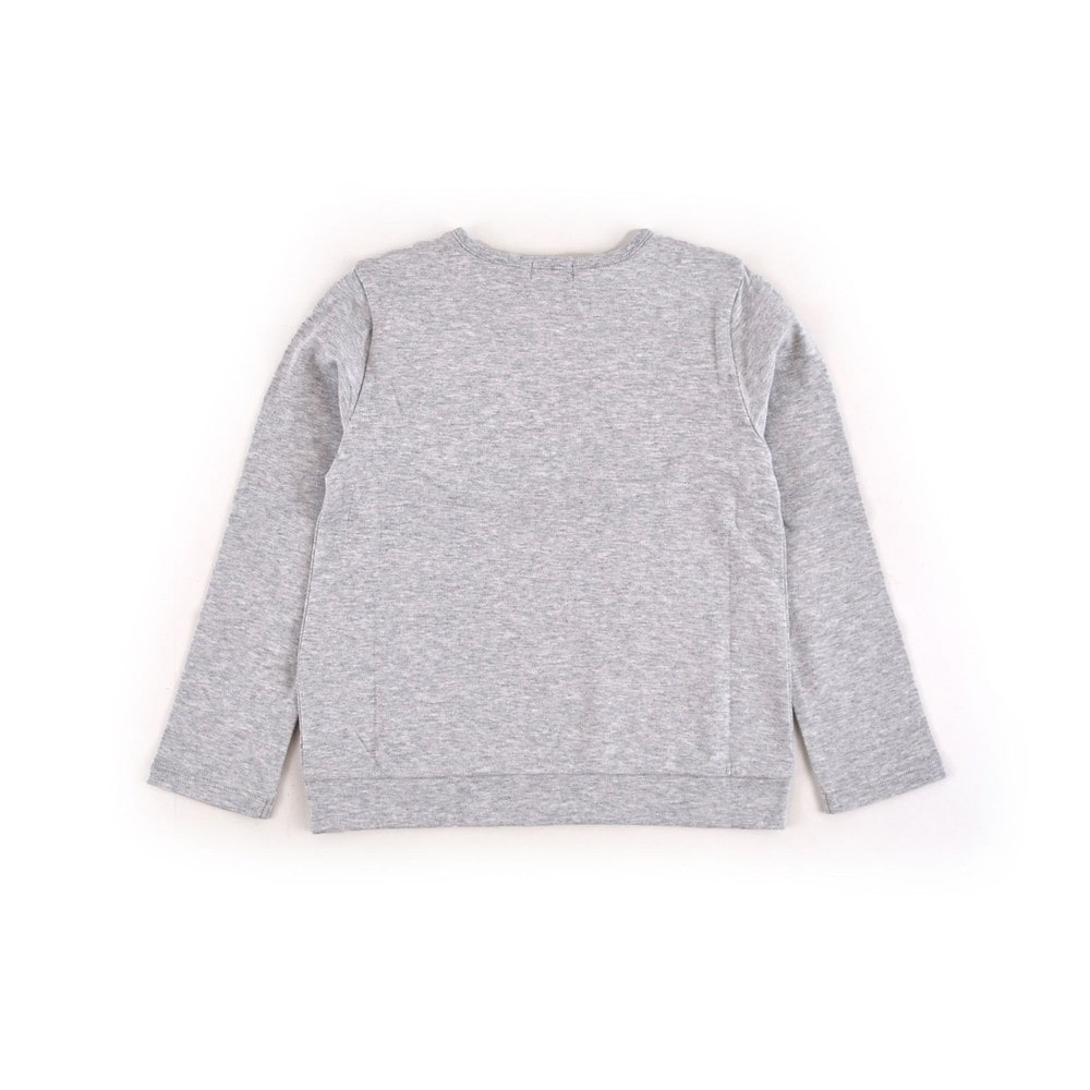 リボン 付き サテン ステッチ スズラン 刺繍 スムース Tシャツ (80cm~150cm) ホワイト 90cm