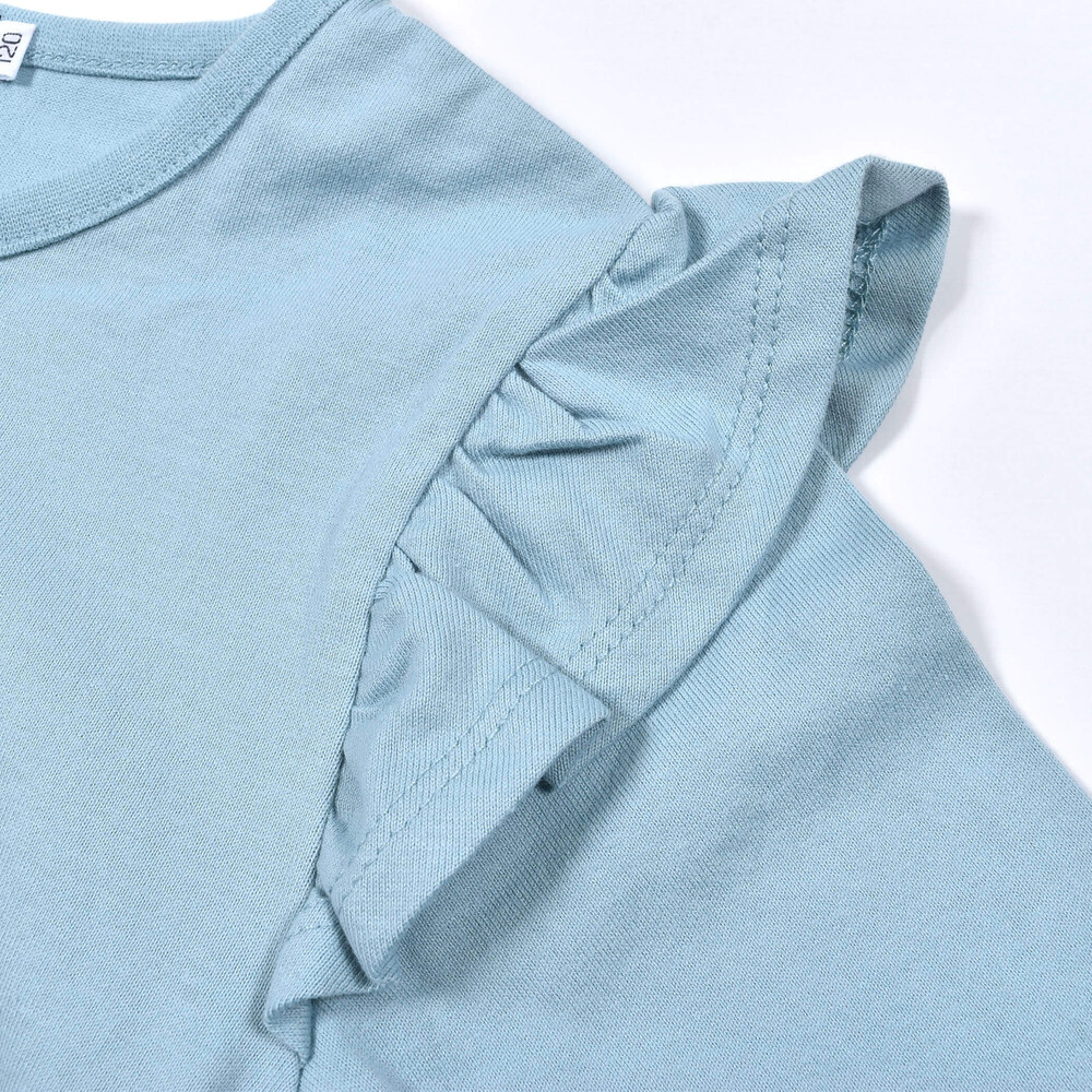 旅の風景 プリント フリル リボン Tシャツ (90~150cm)(90cm グレー): トップス-子供服べべの公式通販サイト 「BEBE MALL」
