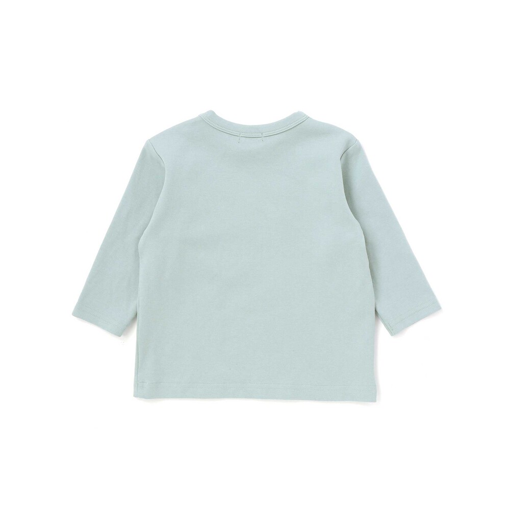恐竜刺しゅうスムース長袖Tシャツ+ムラ染めジョガーパンツ セット(80~90cm) グリーン 80cm