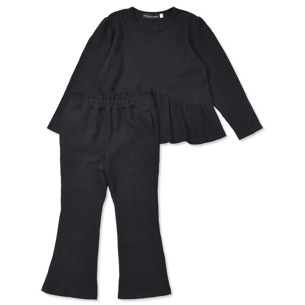 【限定商品】リブニット風セットアップ(95~150cm)【LIMITED EDITION】 グレー 95cm