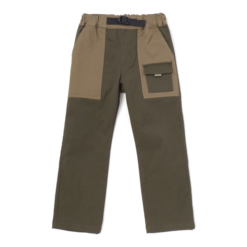 【限定商品】配色ツイルロングパンツ(95~150cm) グリーン系 95cm