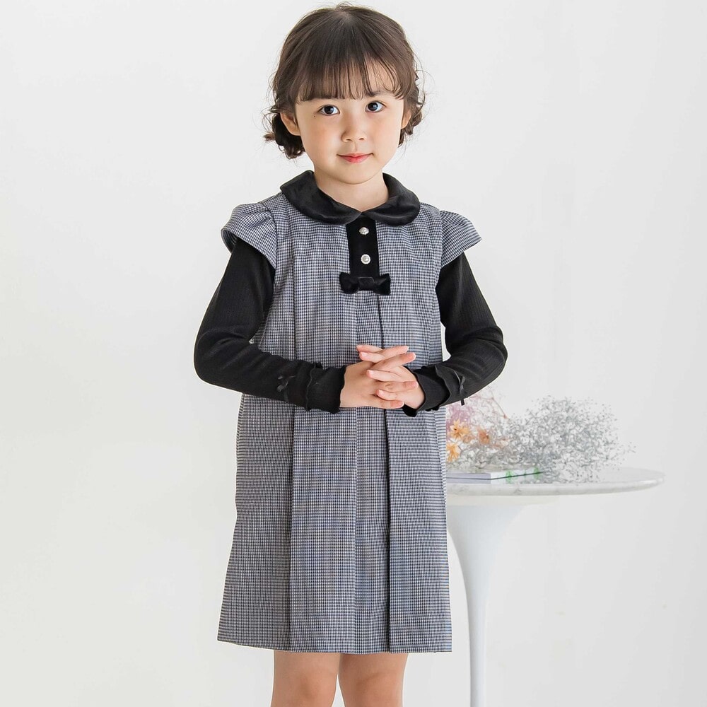 【限定商品】2段フリルリブトップス(95~160cm) オフホワイト 95cm