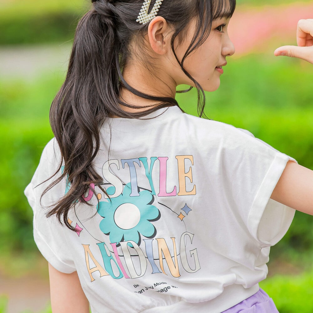 くま Tシャツ キッズ 子供 服 ブラック 黒 バックプリント - トップス