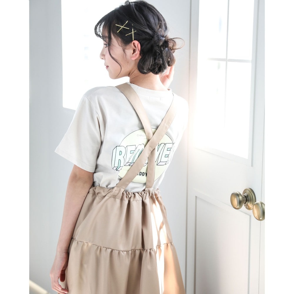 ティアード ジャンパースカート(130~160cm) ブラック 130cm