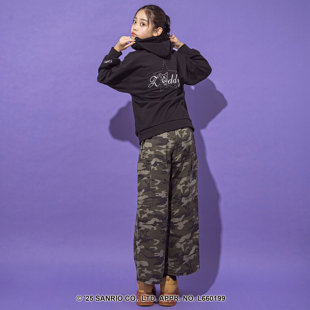 【クロミ】ロゴプリント刺しゅうフーディ(130~160cm) オフホワイト 130cm