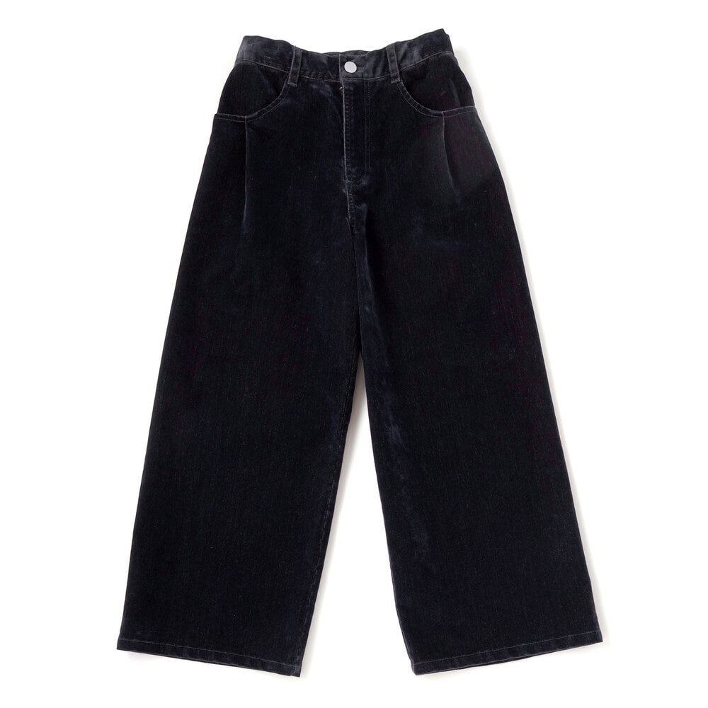 フロッキーワイドデニム(130~160cm) ブラウン 130cm