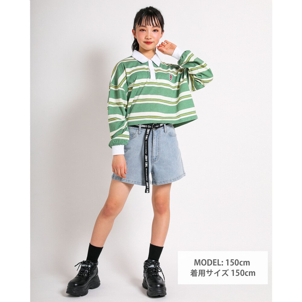 ニコ☆プチ 掲載 】ベルト 付き ケミカル デニム ショート パンツ (130~160cm)(130cm ブルー): ボトム【女の子・男の子の子ども服と言えば】【  ニコ☆プチ 掲載 】ベルト 付き ケミカル デニム ショート パンツ (130~160cm)(130cm ブルー): ボトム【女の子・男の子の ...