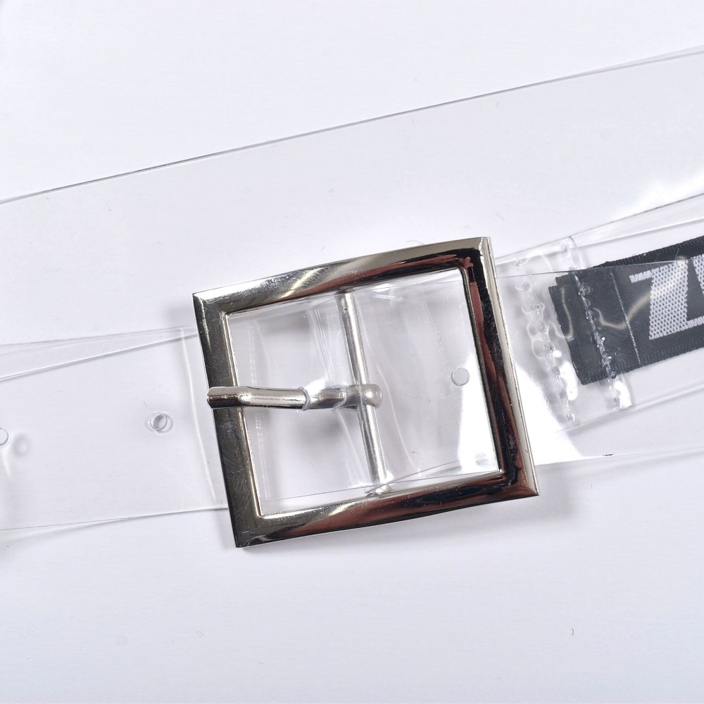 【ニコ☆プチ掲載】クリア エコレザー ハーネスベルト ホワイト ワンサイズ