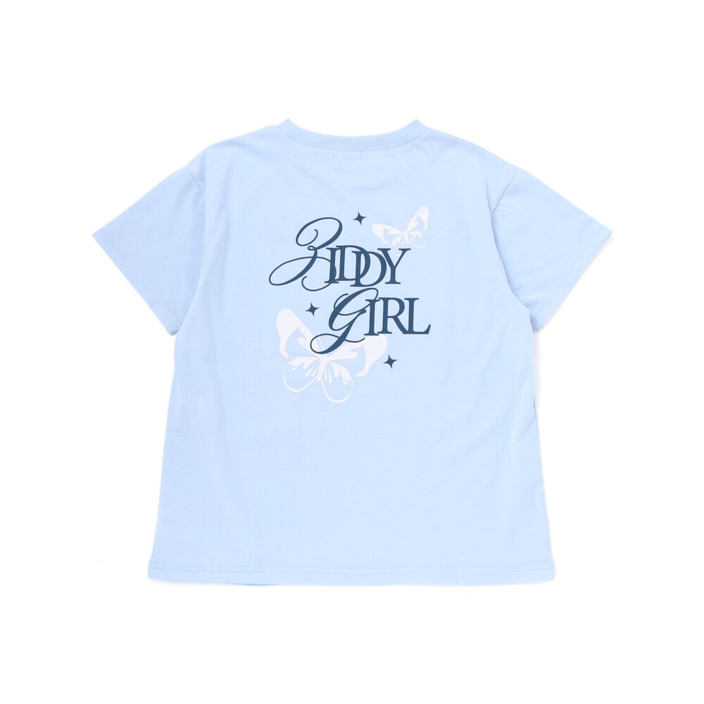 バックグラフィックバタフライTシャツ(130~160cm) ブルー 130cm