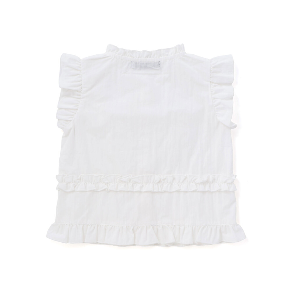 ダブルリボンメロウブラウス(95~150cm) ホワイト 95cm