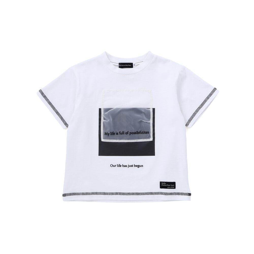 オーガンジーポイントTシャツ(95~160cm) ホワイト 160cm
