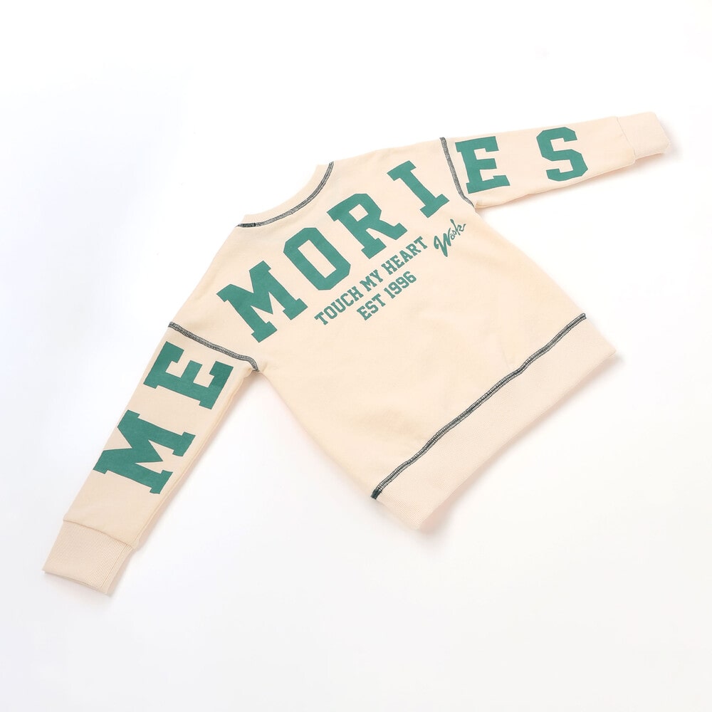 ロゴプリント配色ステッチBIGトレーナー(110~160cm) グレー 110cm