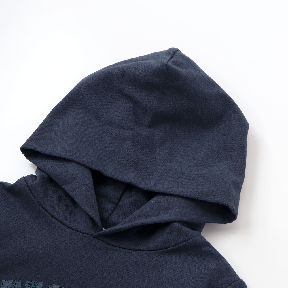 シャツレイヤードカレッジロゴフーディ(110~160cm) ネイビー 110cm