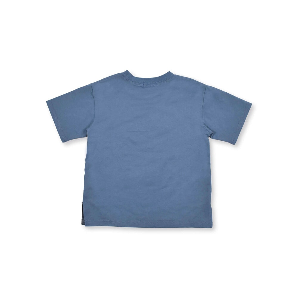 三角 切り替え WASK パッチ Tシャツ (100~160cm) ブルー 100cm