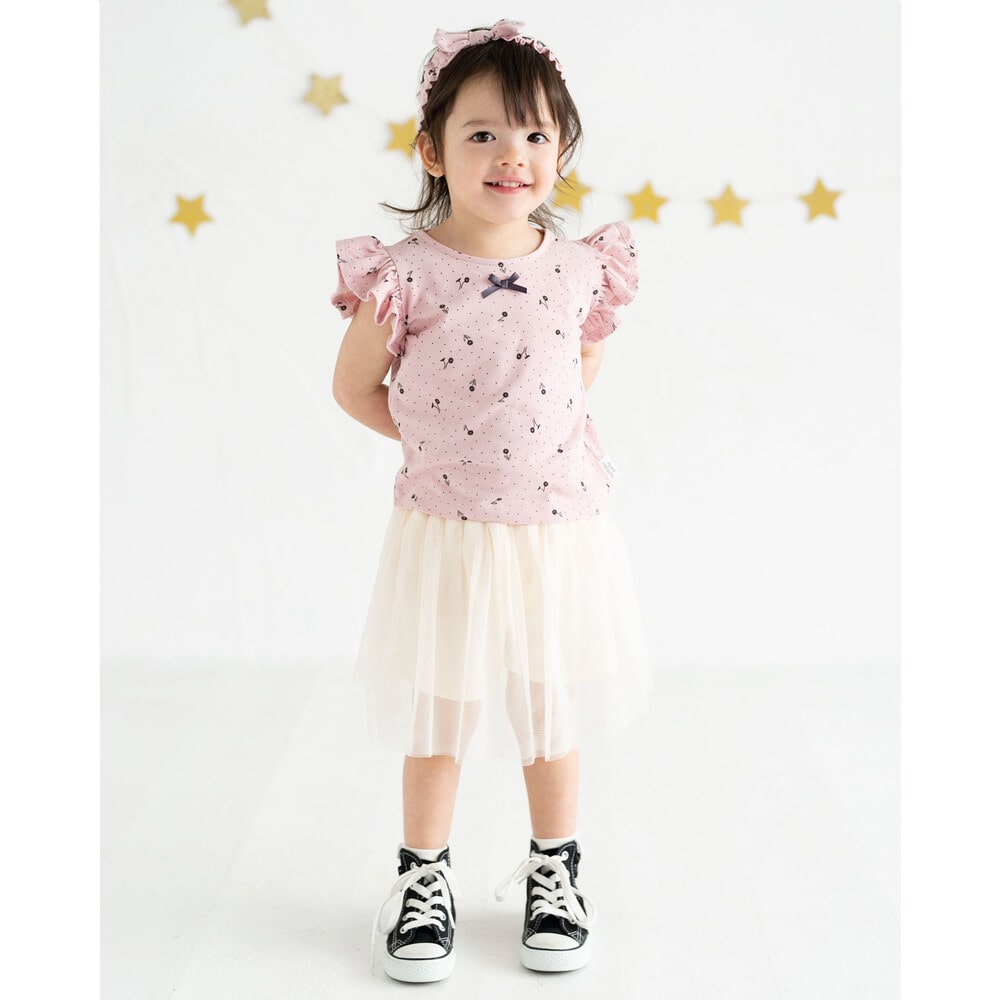 ふんわり チュール スカート パンツ (80~100cm)(SS グレー): ボトム【べべモール公式】-子供服べべの公式通販サイト 「BEBE  MALL」