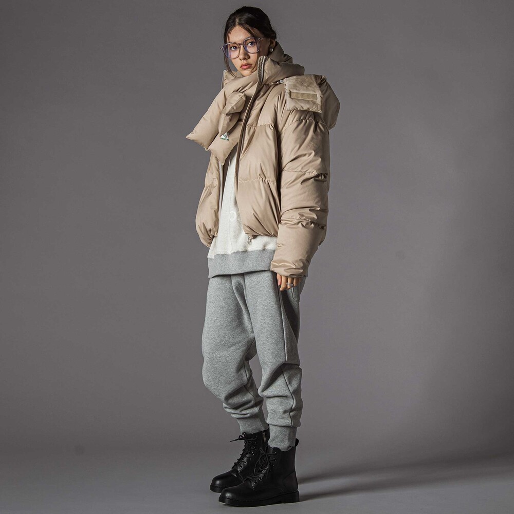 リモンタポリエステルツイルボリュームダウンジャケット大人親子お揃い(145~175cm) ブラック M(145-160cm)