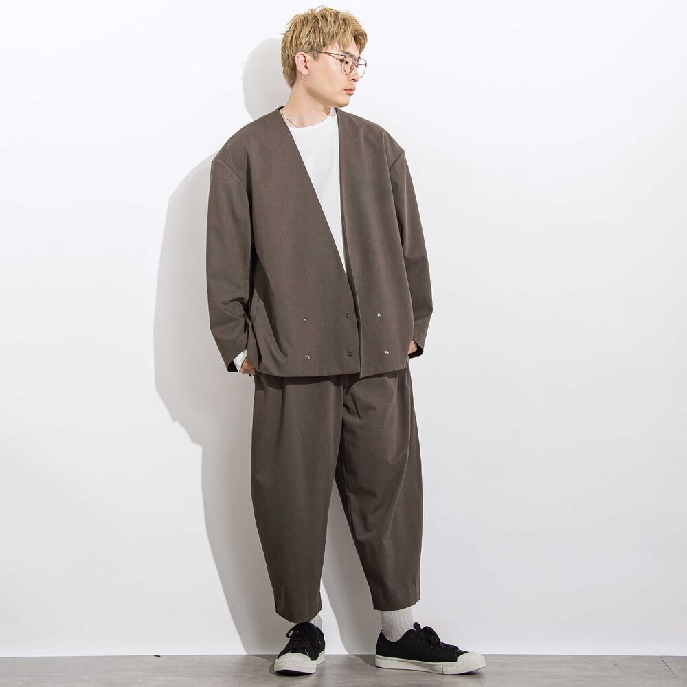 サージリラックスバレルロングパンツ 親子お揃い 大人(140~175cm) ブラック S(140~150cm)