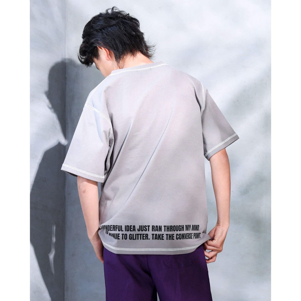フロント パッチ Tシャツ(120~160cm) グレー 140cm