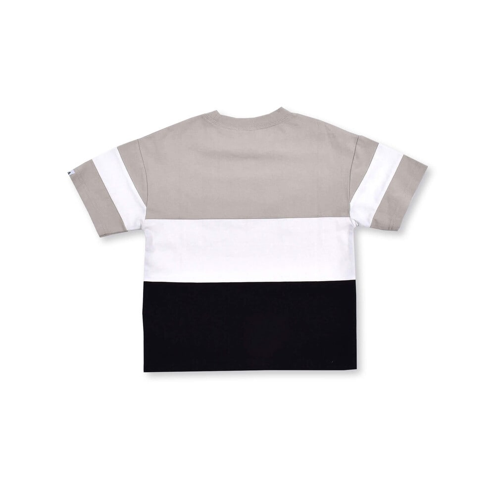 【 FILA × RADCUSTOM 】カラー切り替え ロゴマーク Tシャツ(120~160cm) レッド系 160cm