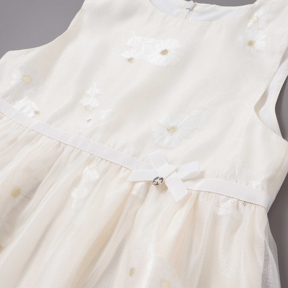 ラメオーガンジーフラワージャンパースカート(100~130cm) グリーン系 100cm