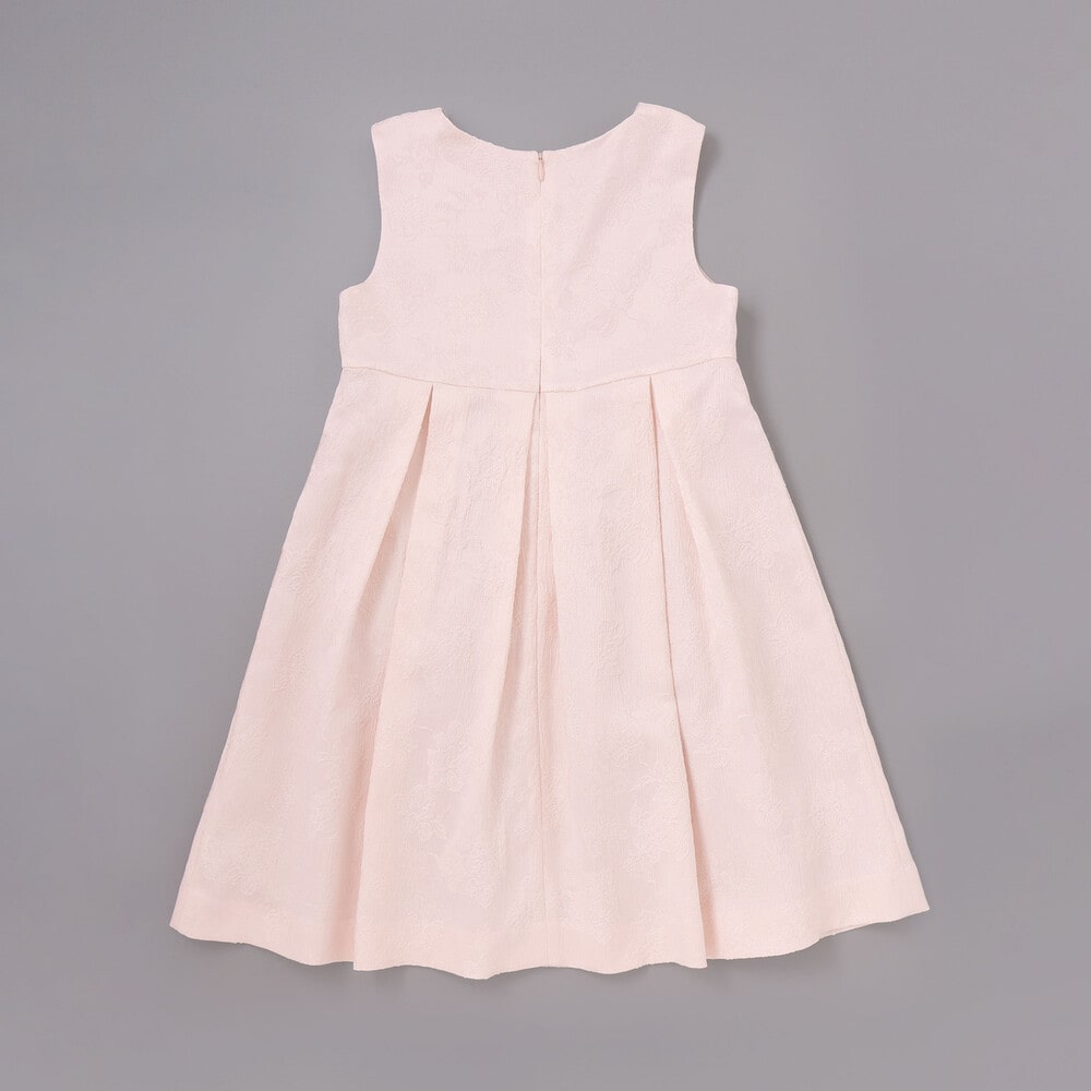 【日本製】ジャガードフラワータック入りジャンパースカート(110~130cm) ピンク系 110cm