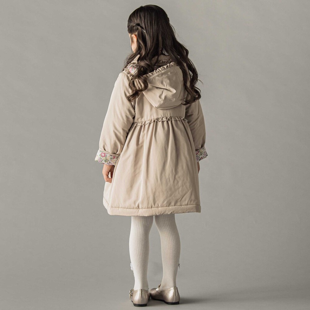 リバティ(Clare Rich)フリルカラー中わたコート(90~140cm) ネイビー 90cm