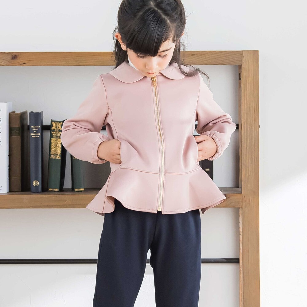 ペプラムポンチジャケット(90~140cm) ネイビー 90cm