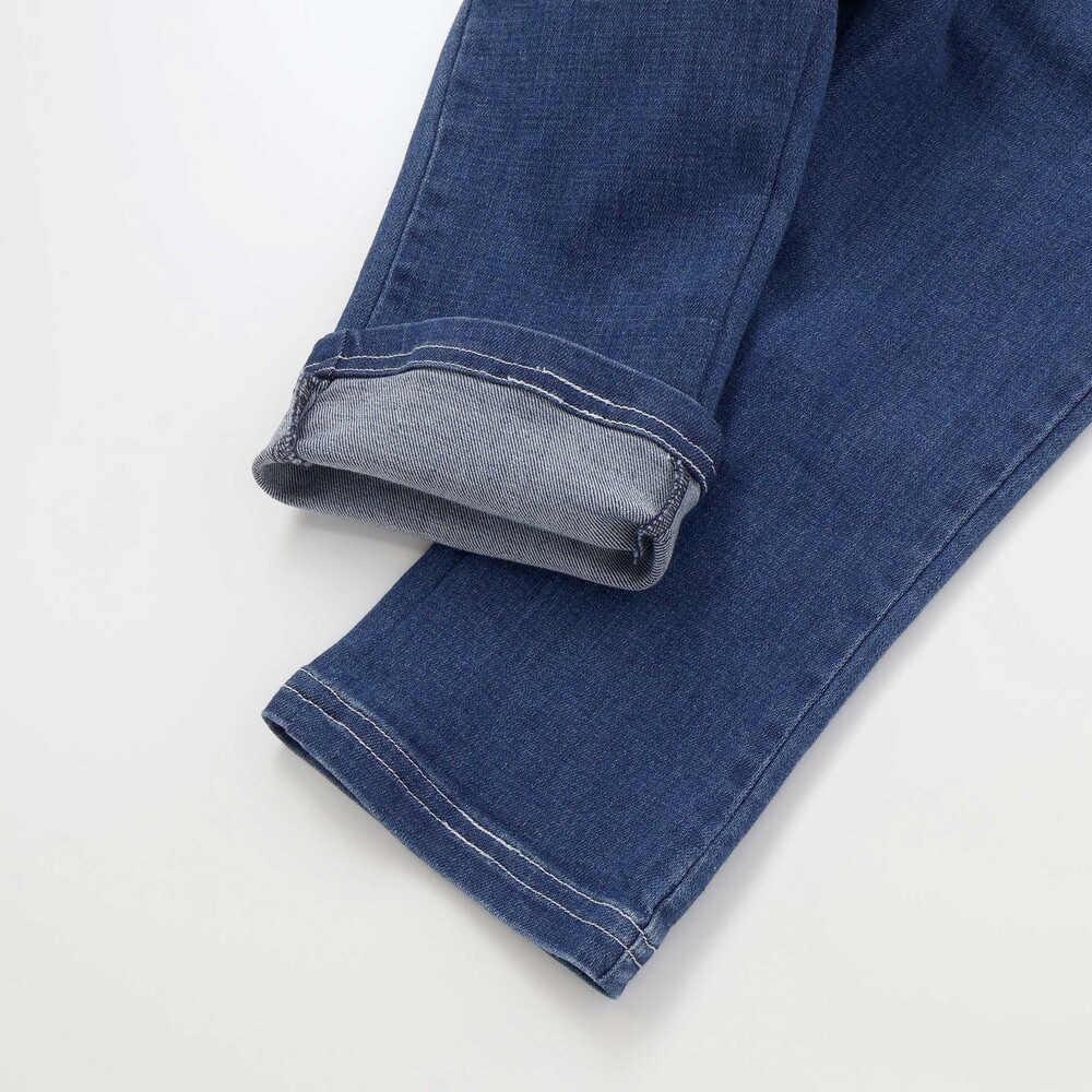 フロント2つボタン ラメデニムパンツ(100~140cm) ネイビー 100cm