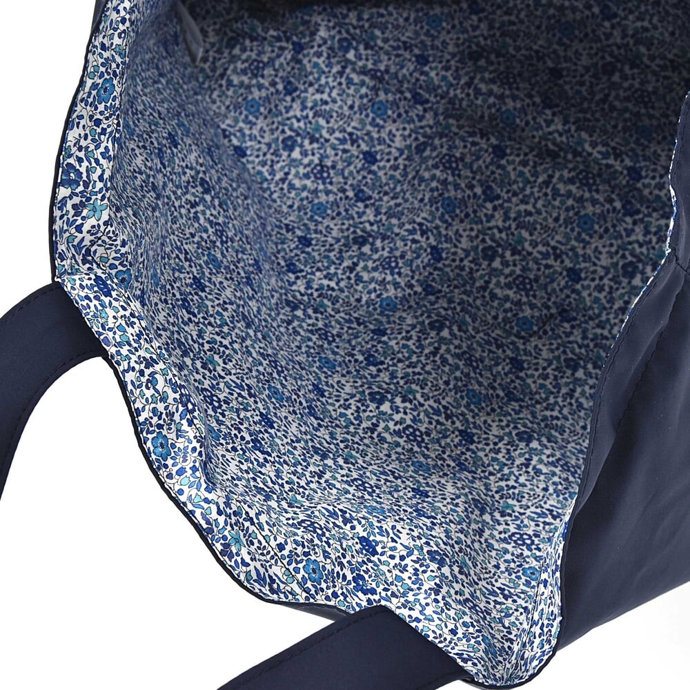 リバティタナローン裏地レッスンバッグ ネイビーxネイビー系 ワンサイズ