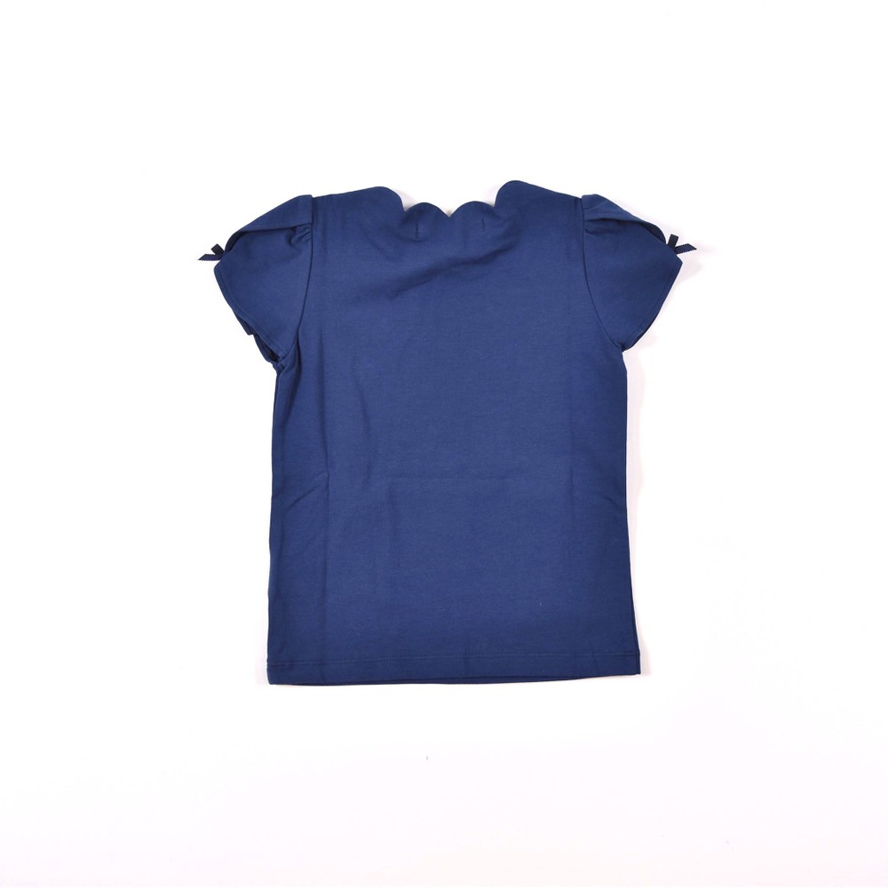 スカラップ リボン ソフト フェミニン Tシャツ (80cm~100cm) ホワイト 100cm