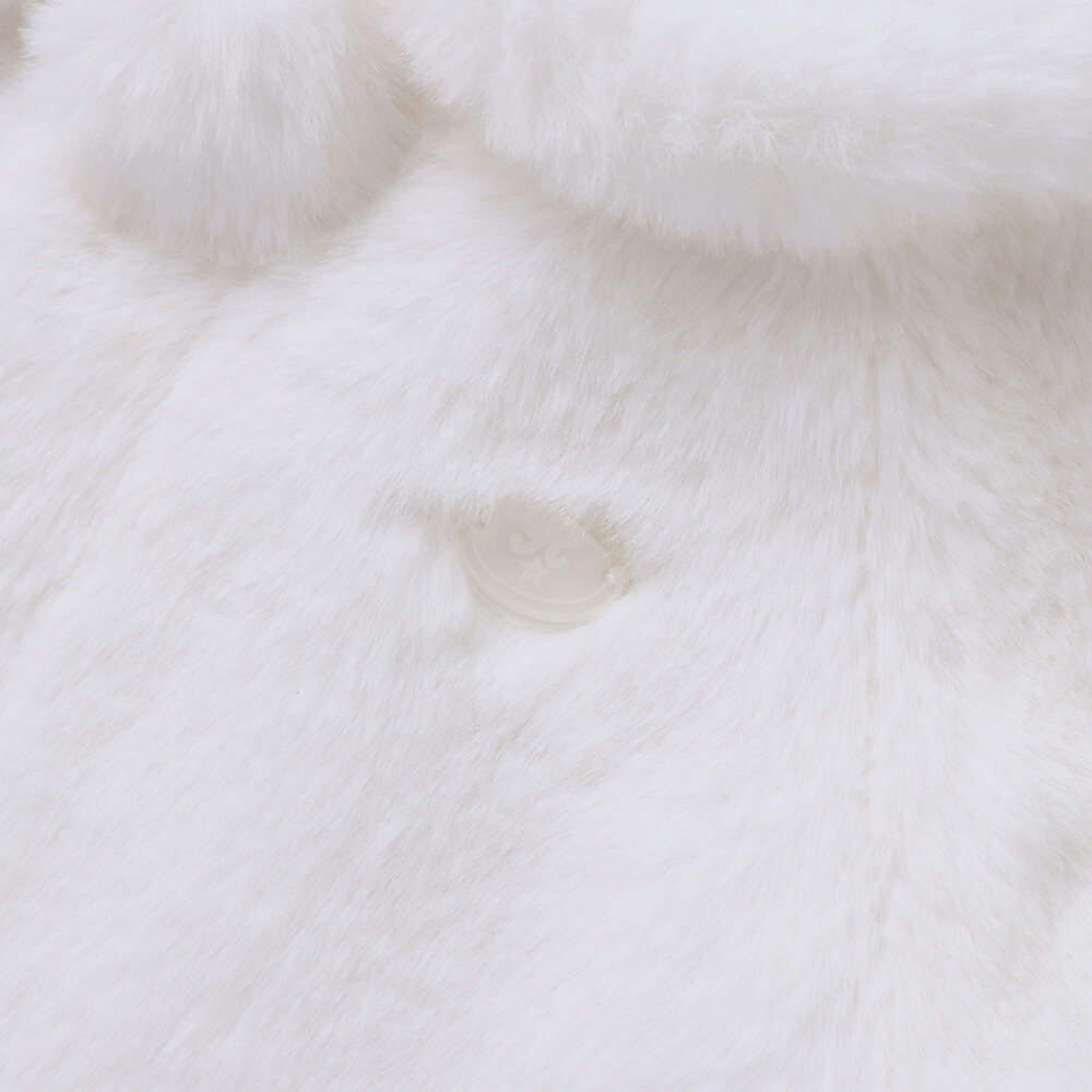 ファースカラップケープ(60~90cm) ホワイト ワンサイズ