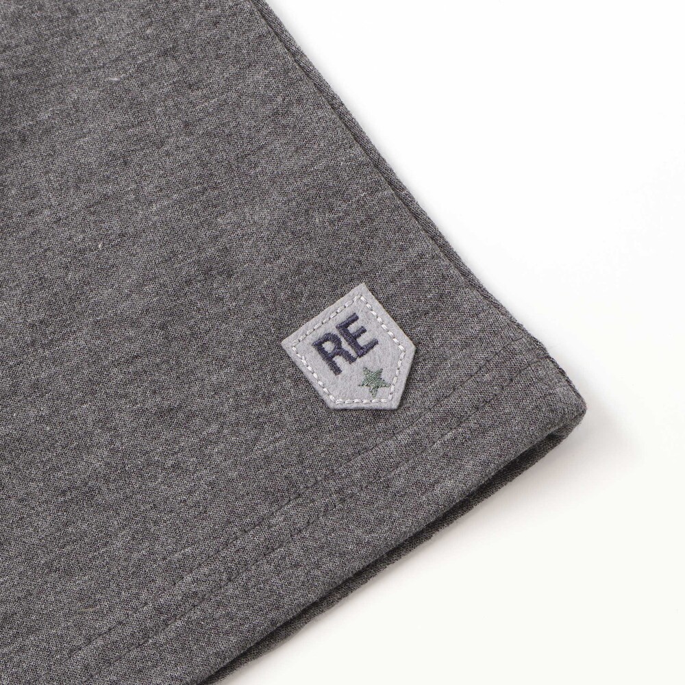 杢インレイワッペン付きパンツ(70~90cm) グレー S(70-80cm)