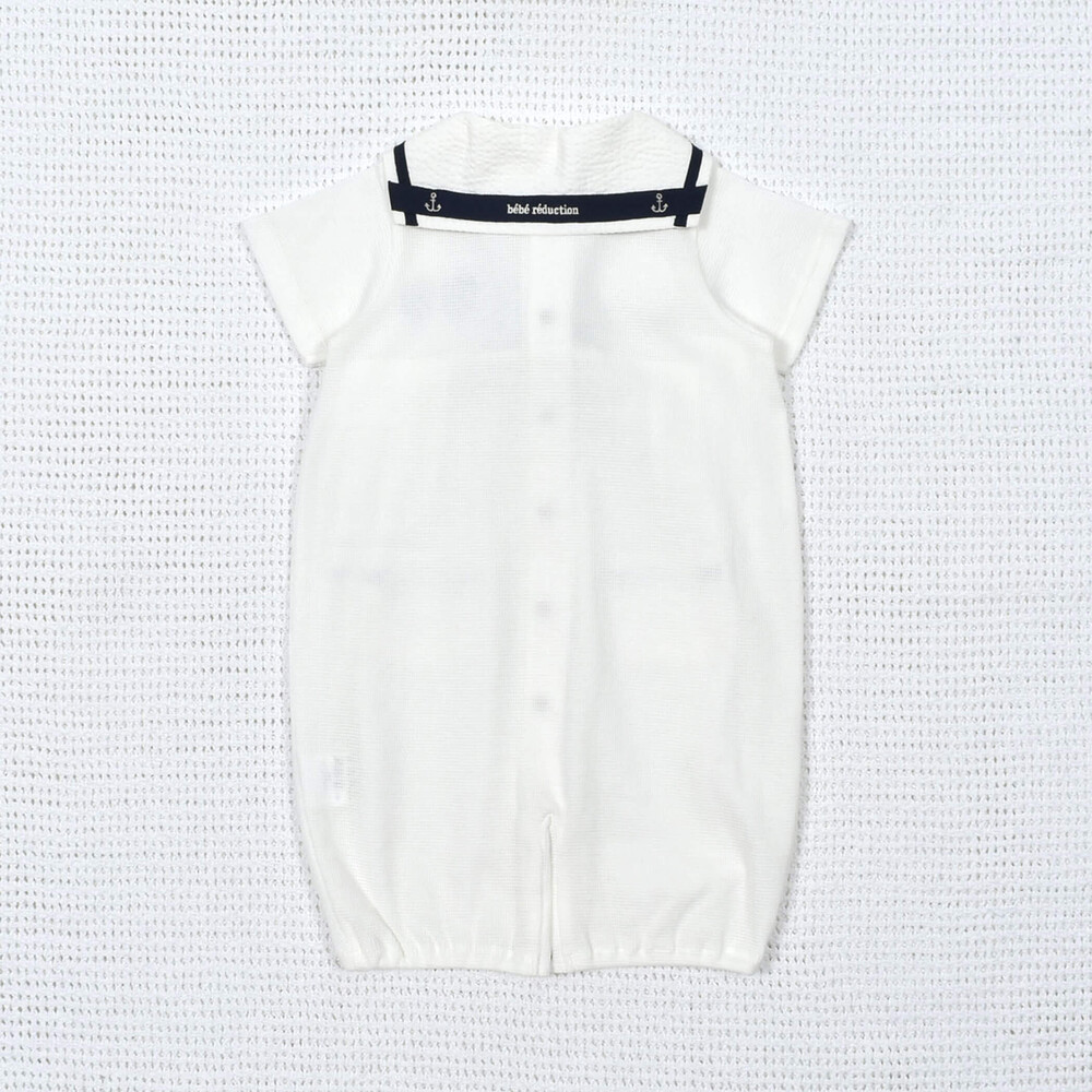 本当に信頼出来る商品 ハニカムニットマリン2WAYオール (50~75cm)(ワンサイズ ホワイト 服&ファッション小物